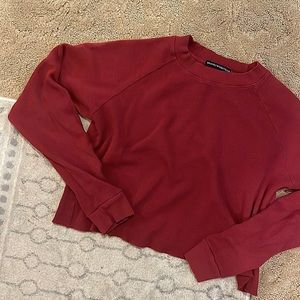 Brandy Melville crop waffle knit top